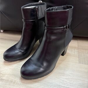Boss Sleek Black Heeled Boots